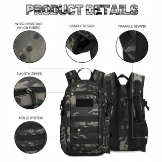 HUNTVP Tactische Rugzak 12L Waterdicht Molle Outdoor — miniatuur 4