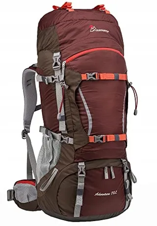 MOUNTAINTOP Trekkingrugzak 70L Intern Frame Camping Rood — miniatuur 1