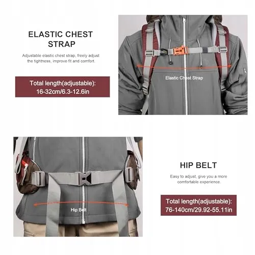 MOUNTAINTOP Trekkingrugzak 70L Intern Frame Camping Rood — foto 4