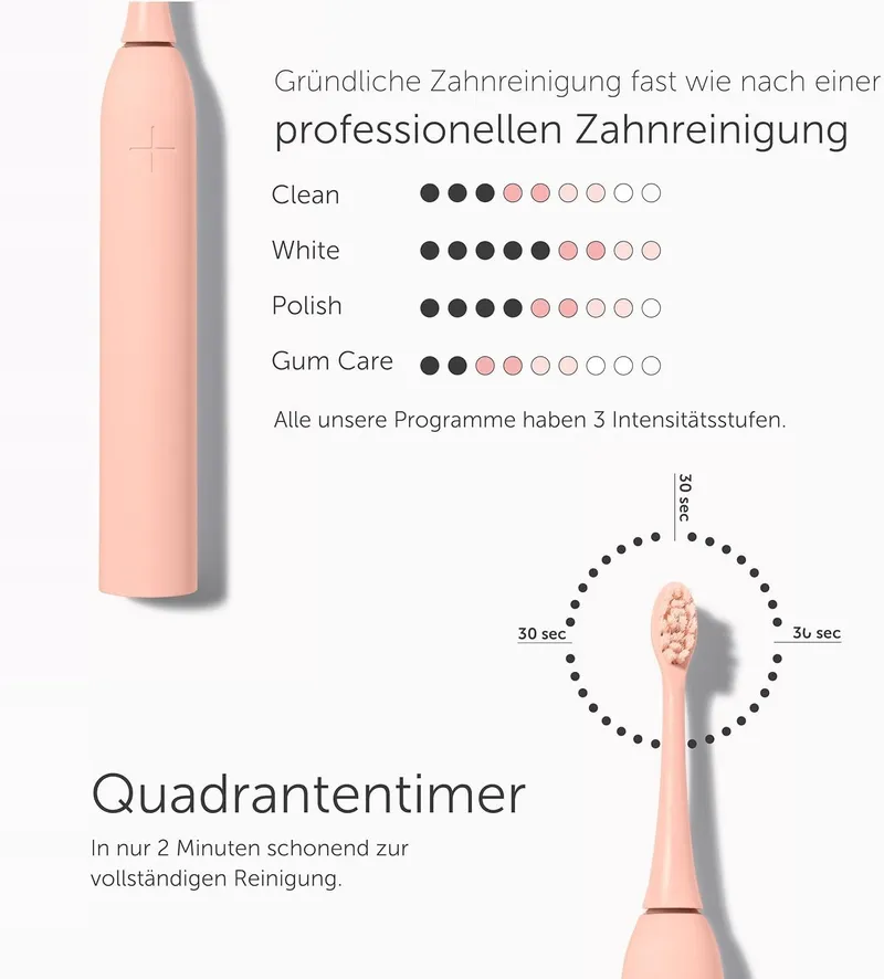 WONDERSMILE PRO Sonische Tandenborstel Duopak 4 Programma's Atomic Rose — foto 4