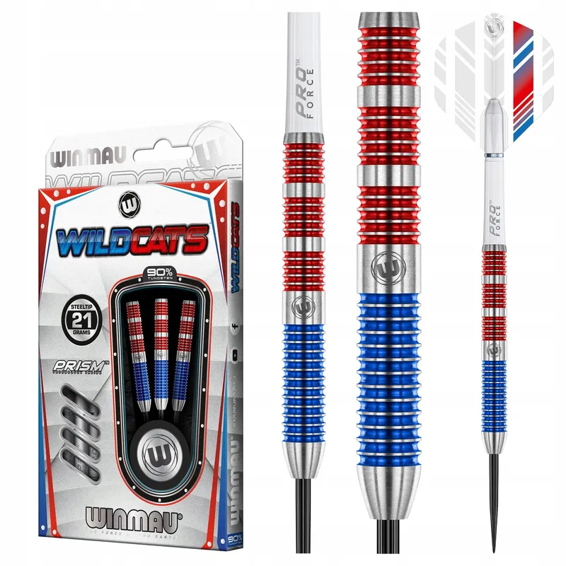 WINMAU Wildcats 21g Steeltip Wolfraam Darts Flights — foto 6
