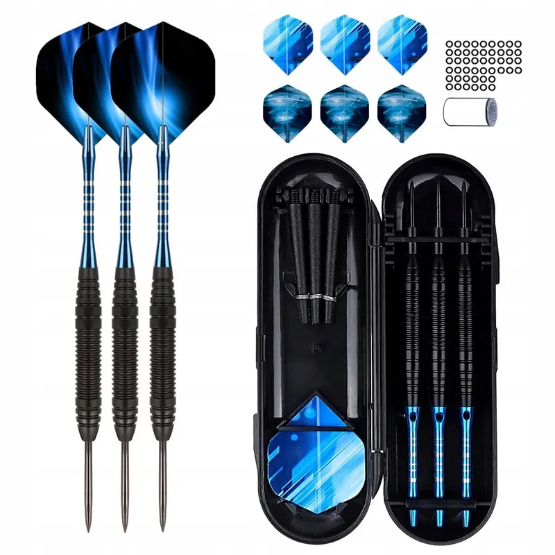 JIAHUADE Professionele Stalen Darts 22g Set 3 Stuks Blauw — foto 1