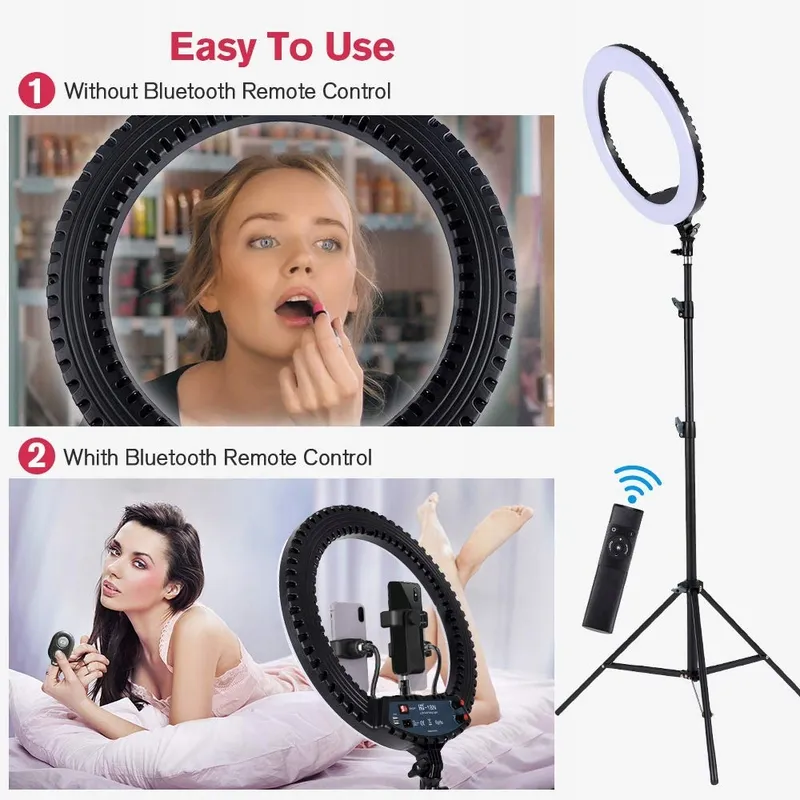 EOTO LIGHT LED Ringlicht 18 Inch Makeup Selfie Vlog Afstandsbediening — foto 3