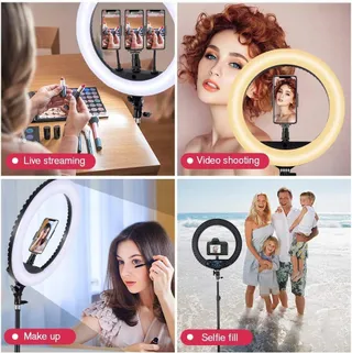 EOTO LIGHT LED Ringlicht 18 Inch Makeup Selfie Vlog Afstandsbediening — miniatuur 7