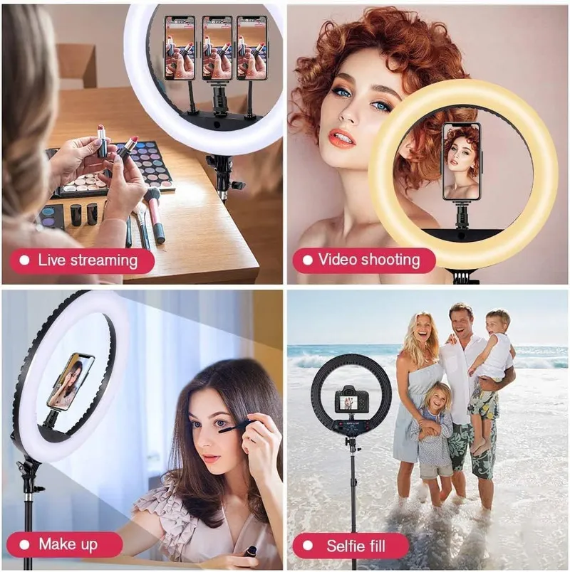 EOTO LIGHT LED Ringlicht 18 Inch Makeup Selfie Vlog Afstandsbediening — foto 7