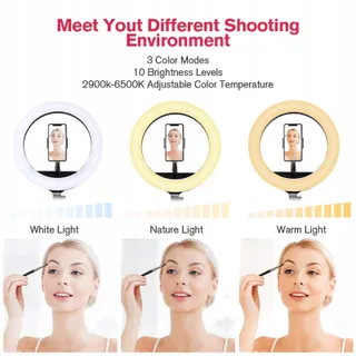 EOTO LIGHT LED Ringlicht 18 Inch Makeup Selfie Vlog Afstandsbediening — miniatuur 2