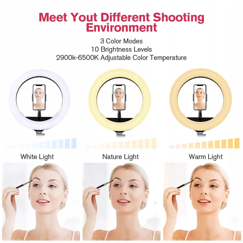 EOTO LIGHT LED Ringlicht 18 Inch Makeup Selfie Vlog Afstandsbediening — foto 2