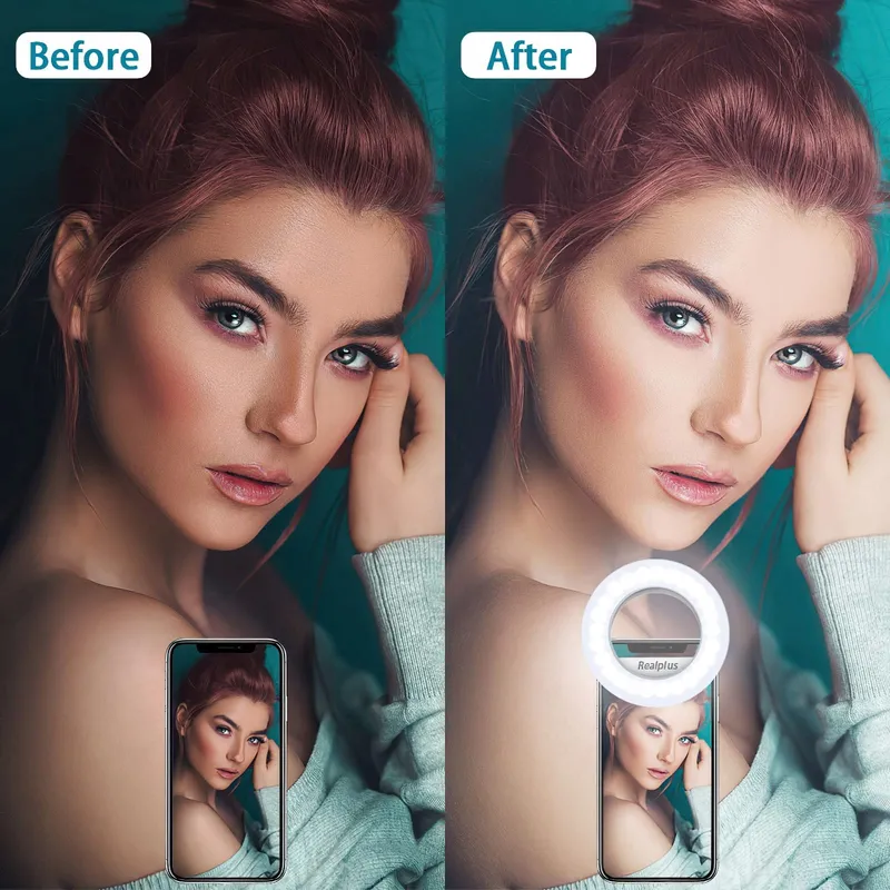 REALPLUS Selfie LED Lamp 40 LEDs Telefoon Tablet Laptop Verstelbaar — foto 2