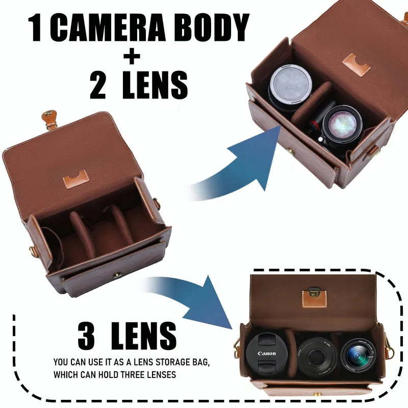 CWATCUN Retro Cameratas Waterdicht Canon Nikon Sony M — foto 3