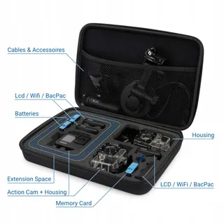 DELEYCON Hardcase Etui GoPro Hero 13 12 11 10 9 XL Schokbestendig — miniatuur 2