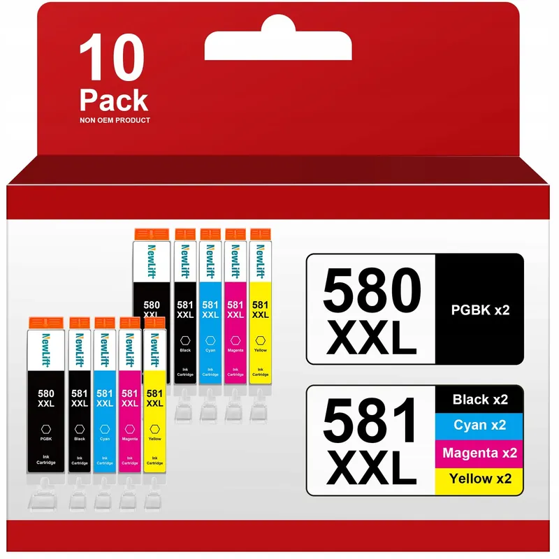 NEWLIFT Inktcartridges Canon PGI 580XXL CLI 581XXL 10 Stuks — foto 1