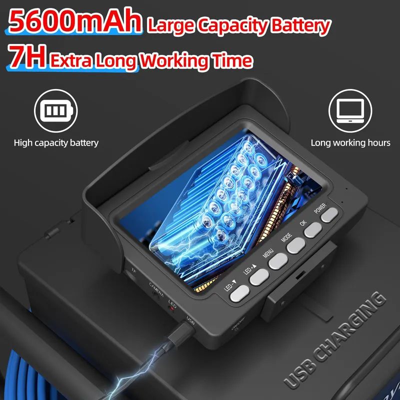SANYIPACE Inspectiecamera 30m 4,3 Inch Scherm IP68 Waterdicht — foto 6