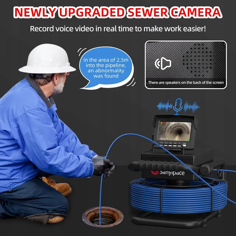 SANYIPACE Inspectiecamera 30m 4,3 Inch Scherm IP68 Waterdicht — foto 2