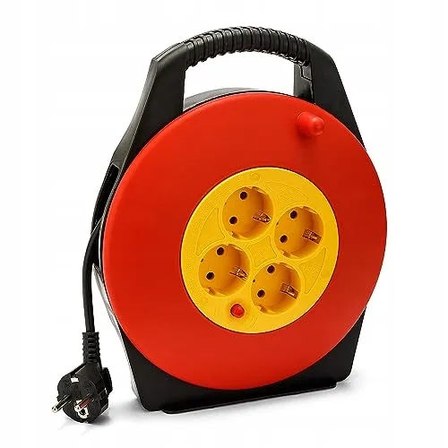 Velamp Kabelhaspel 10m 4 Stopcontacten H05VV-F3G1.0mm2 CE — foto 2