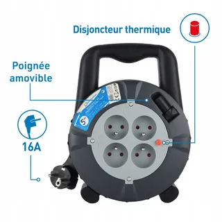 ELECTRALINE Kabelhaspel Keuken Zwart 5m — miniatuur 3