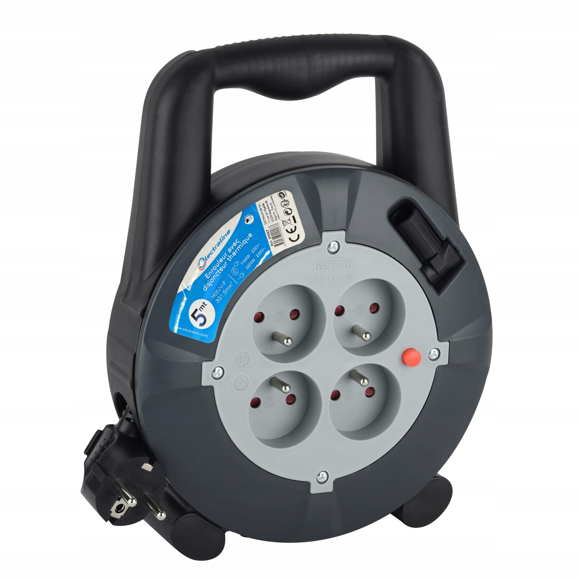 ELECTRALINE Kabelhaspel Keuken Zwart 5m