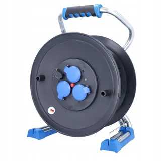 SCHWABE Xperts Kabelhaspel Ø320mm 50m 3 Stopcontacten USB IP44 — miniatuur 1