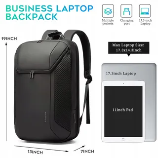 BG FUTURE AESTHETICS Business Laptoprugzak 15,6-17,3 Inch USB Zwart — miniatuur 2