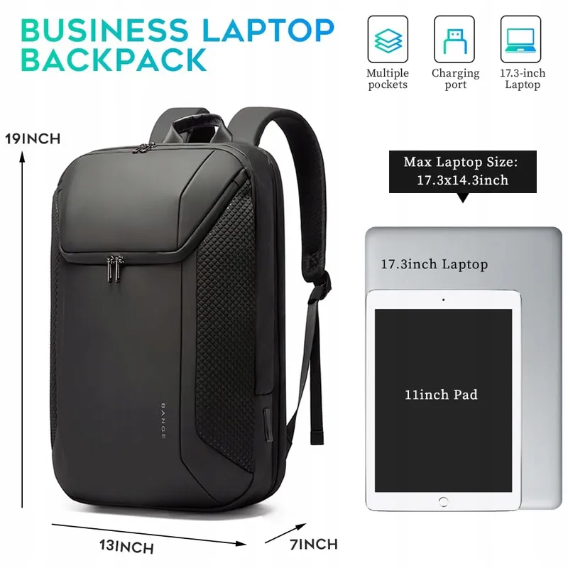 BG FUTURE AESTHETICS Business Laptoprugzak 15,6-17,3 Inch USB Zwart — foto 2