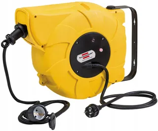 BRENNENSTUHL Automatische Kabelhaspel IP44 Buiten 9+2m Geel — miniatuur 1