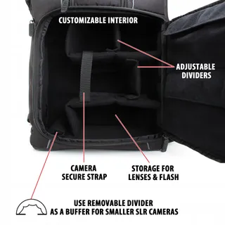 USA GEAR DSLR Camerarugzak Laptopvak 43cm Waterdicht — miniatuur 4