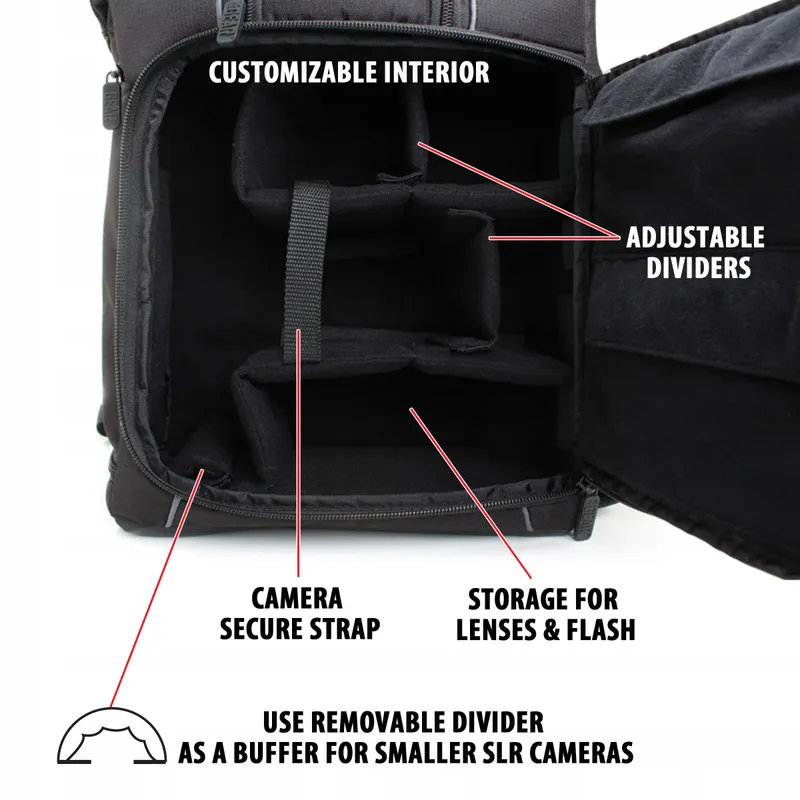 USA GEAR DSLR Camerarugzak Laptopvak 43cm Waterdicht — foto 4