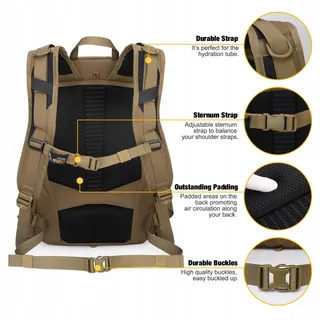 MARDINGTOP Tactische Rugzak 25L Militair Outdoor Trekking Cordura — miniatuur 4