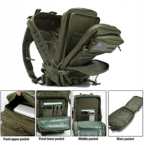 QTQY Tactische Militaire Rugzak 45L Outdoor MOLLE Survival Camping — foto 5