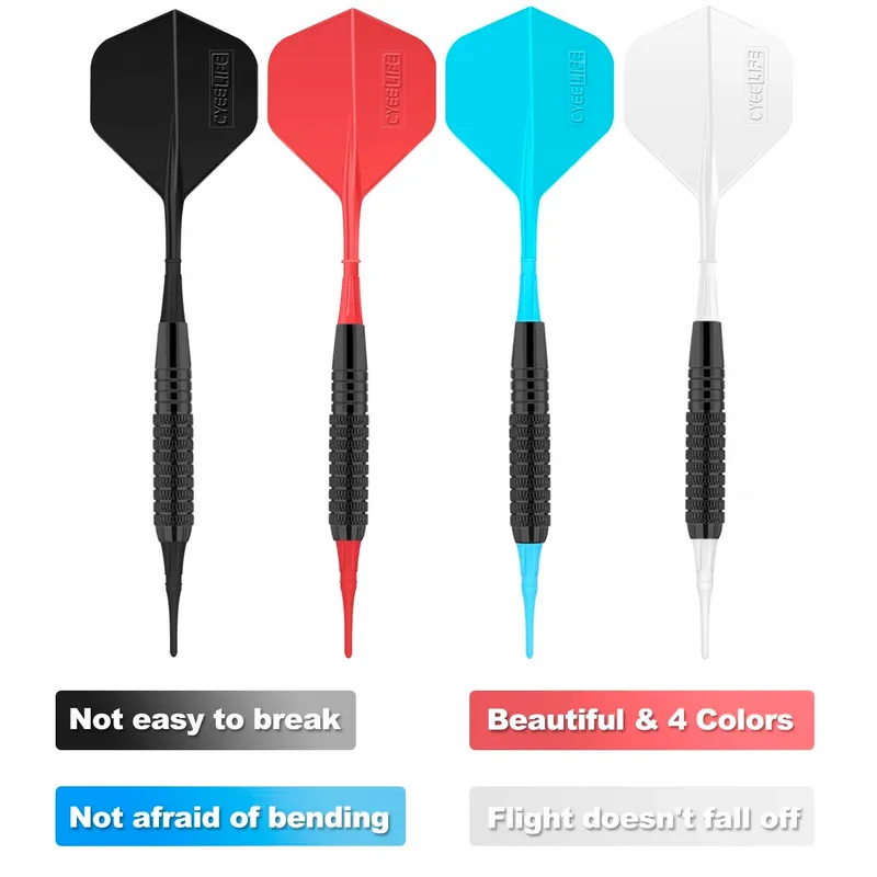 CYEE LIFE Softtip Darts 18g 12 Stuks 4 Kleuren 100 Tips — foto 2