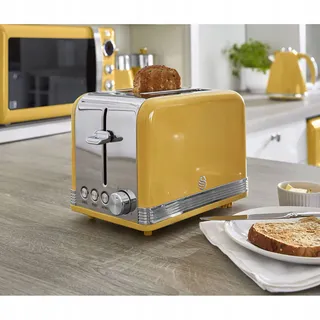 SWAN Retro Broodrooster Vintage 2-Slots Geel 815W — miniatuur 3