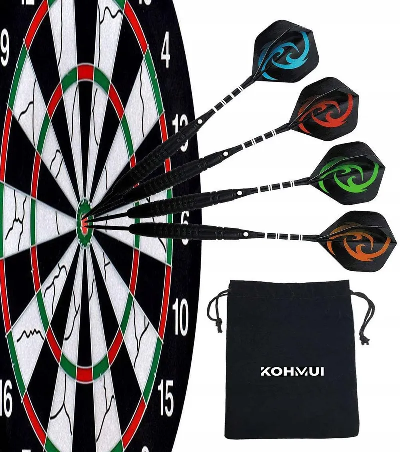 KOHMUI Stalen Dartset 12-delig 23g Zwart Antislip — foto 7