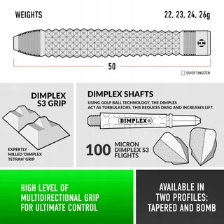 HARROWS Dimplex Bomb Professionele Darts 90% Wolfraam 26g Set — miniatuur 4