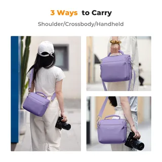 K&F CONCEPT Camera Sling Bag Schoudertas Fotografen Paars — miniatuur 5