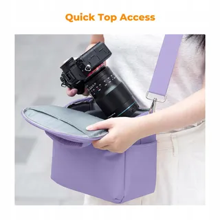 K&F CONCEPT Camera Sling Bag Schoudertas Fotografen Paars — miniatuur 2