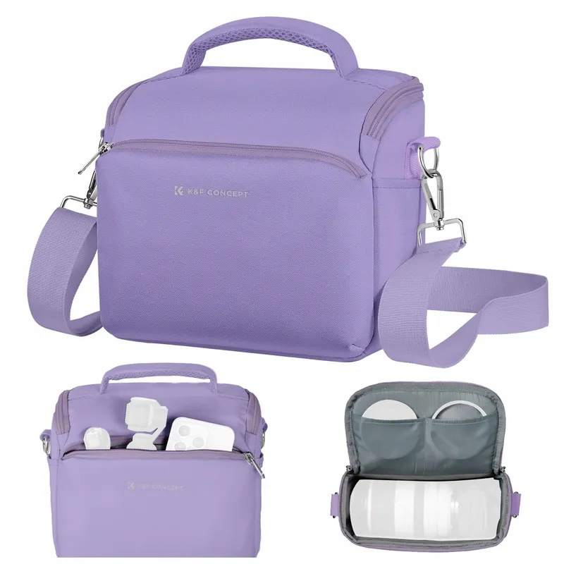 K&F CONCEPT Camera Sling Bag Schoudertas Fotografen Paars — foto 1