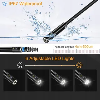 AMAILTOM Endoscoopcamera 1080P Dual Lens 4,3 Inch IP67 5m Kabel — miniatuur 4