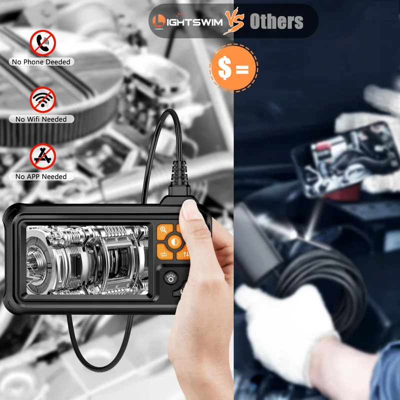 LIGHTSWIM Inspectiecamera HD 1080P 5m IP67 Waterdicht 8 LED — foto 2