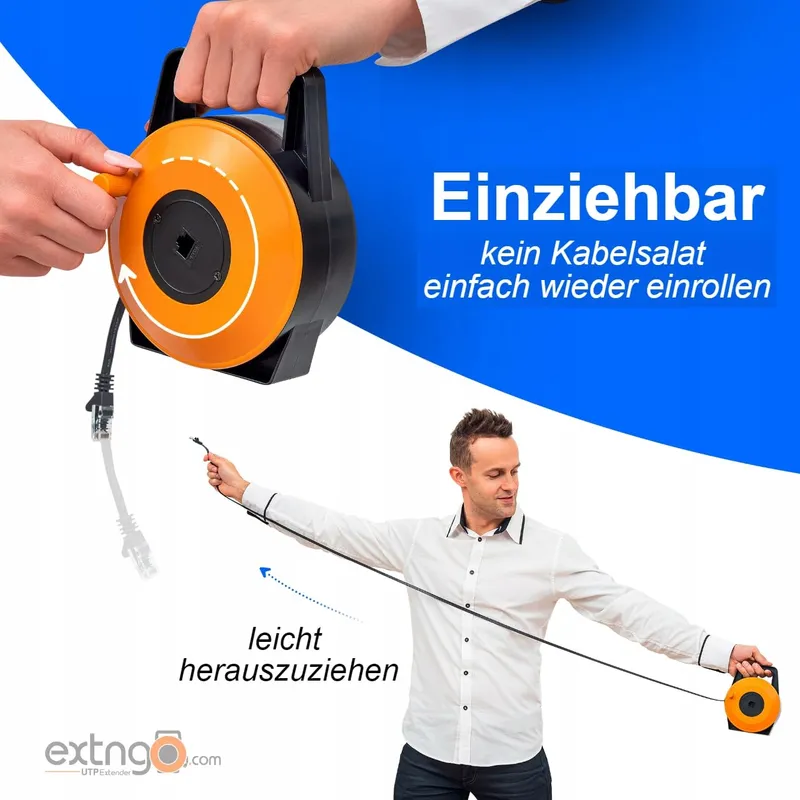 EXTNGO Ethernet Kabel CAT6 15m Plat 1Gbps RJ45 — foto 2