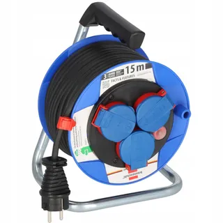 BRENNENSTUHL Garant Kompakt Kabelhaspel 15m IP44 Buiten Blauw — miniatuur 1