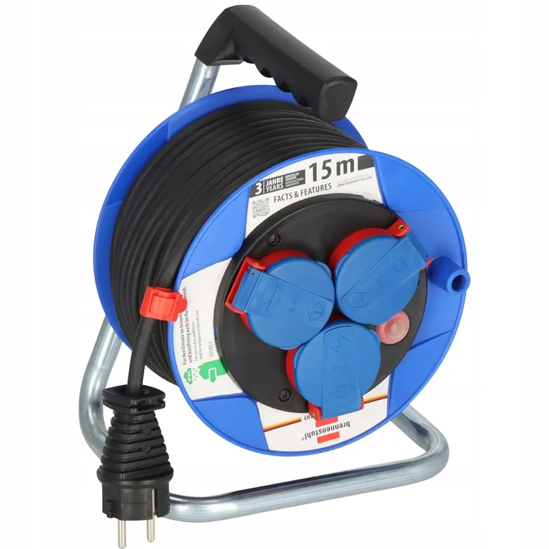 BRENNENSTUHL Garant Kompakt Kabelhaspel 15m IP44 Buiten Blauw — foto 1