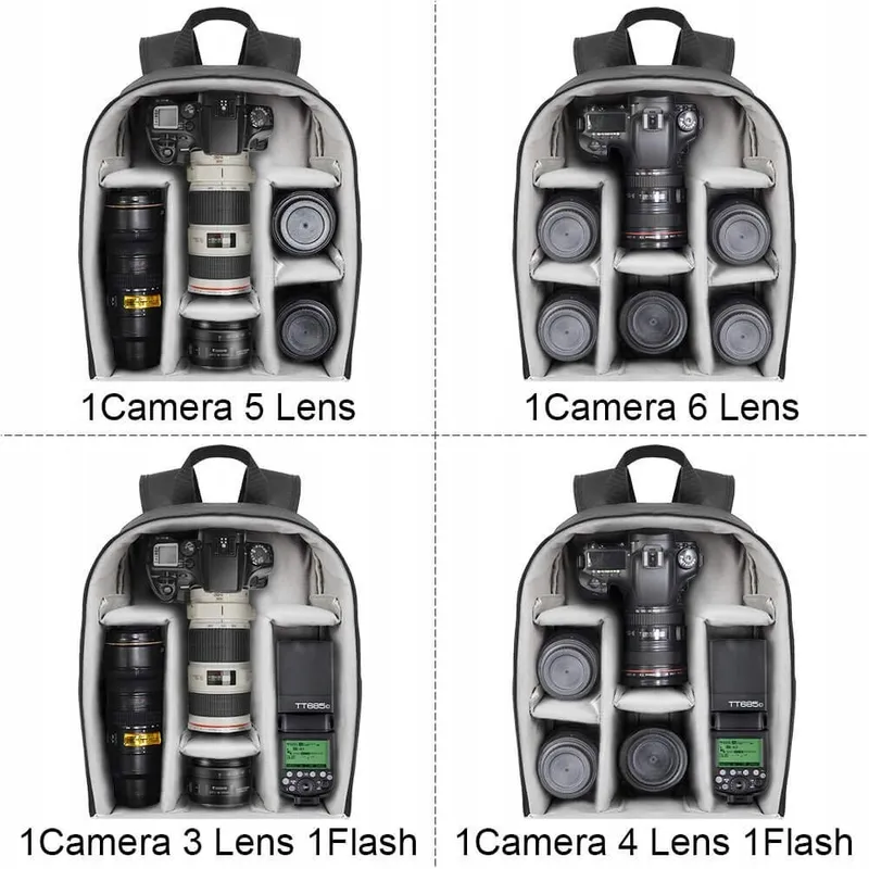 CADEN Camerarugzak Waterdicht Sony Canon Nikon Zwart — foto 4