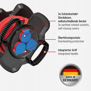 BRENNENSTUHL Rubberen Kabelhaspel 10m IP44 Buiten Bouw — miniatuur 3