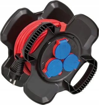 BRENNENSTUHL Rubberen Kabelhaspel 10m IP44 Buiten Bouw — miniatuur 2