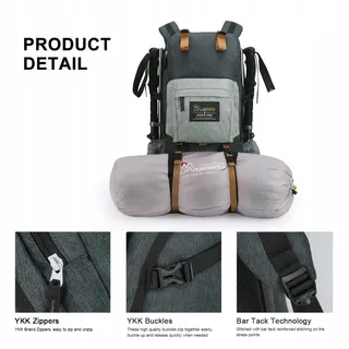 MOUNTAINTOP Trekkingrugzak 40L Wandelen Camping Reizen — miniatuur 8