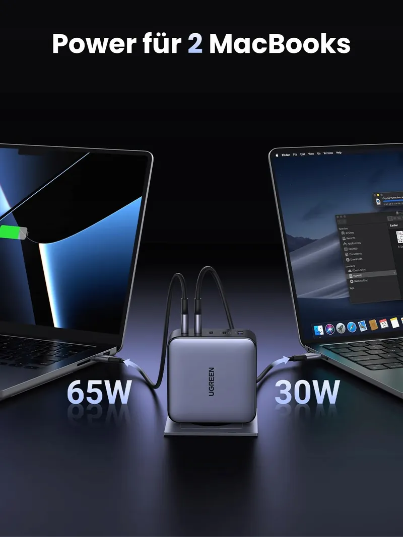 UGREEN Nexode USB C Oplader 100W 5-Poorts GaN PD MacBook iPad iPhone — foto 4