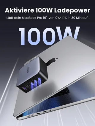 UGREEN Nexode USB C Oplader 100W 5-Poorts GaN PD MacBook iPad iPhone — miniatuur 2