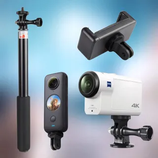 HSU Aluminium Statiefadapter 1/4 Inch Voor Insta360 Sony SJCAM Xiaomi — miniatuur 3