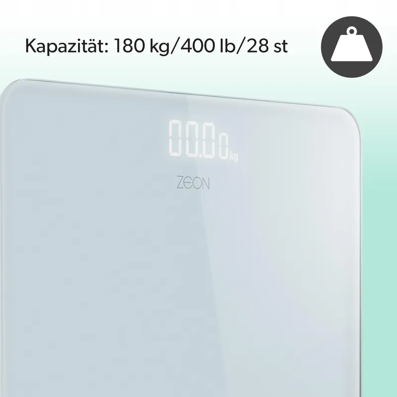ZEON Elektronische Weegschaal Glas Precisie Wit — foto 3