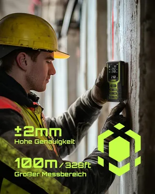 LASGOO Laserafstandsmeter 100m LCD Hoeksensor — miniatuur 2