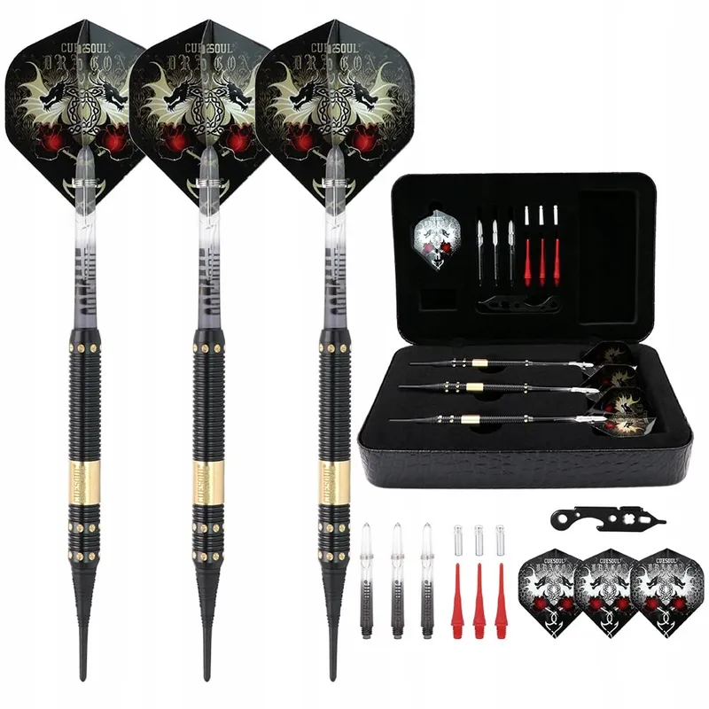 CUESOUL Dragon Deluxe Soft Darts Set 16g Luxe Etui — foto 1